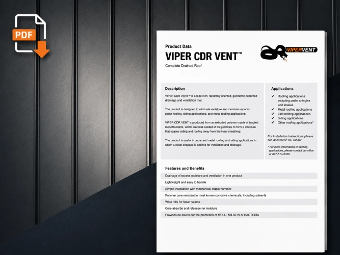 VIPER CDR VENT™ Product Data Sheet