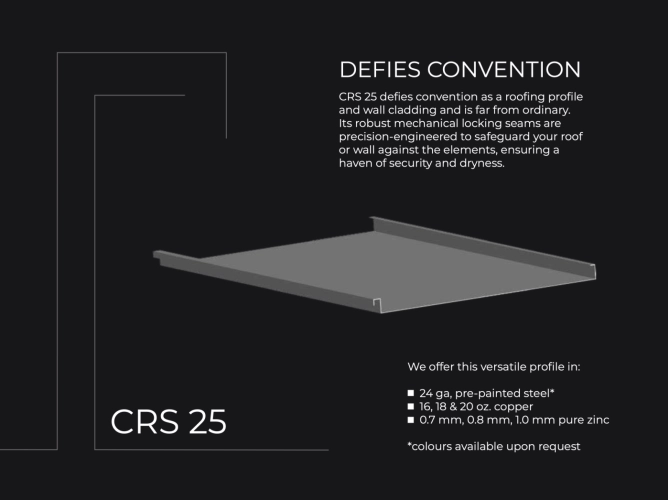 CRS 25 Roofing &amp; Wall Cladding System